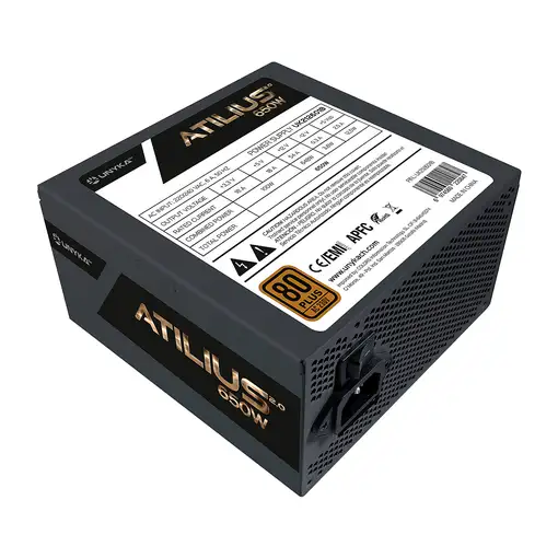 UNYKAch ATX Atilius 2.0 Black 650W 80+ Bronze unidad de fuente de alimentación 20+