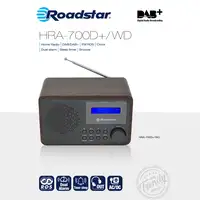 Radio Portátil Digital Vintage DAB/ DAB+/ FM, Red o Pilas, HRA-700D+/WD Roadstar