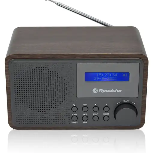 Radio Portátil Digital Vintage DAB/ DAB+/ FM, Red o Pilas, HRA-700D+/WD Roadstar