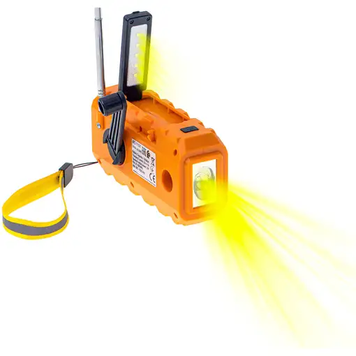 Radio Solar Recargable de Emergencia con Dinamo FM AM, Portátil, AD1197 Adler