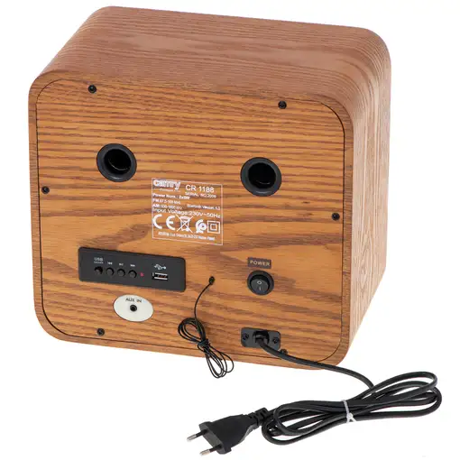 Radio Retro Am / FM, Bluetooth, Sintonizador Frecuencia Manual,USB, CR1188 Camry