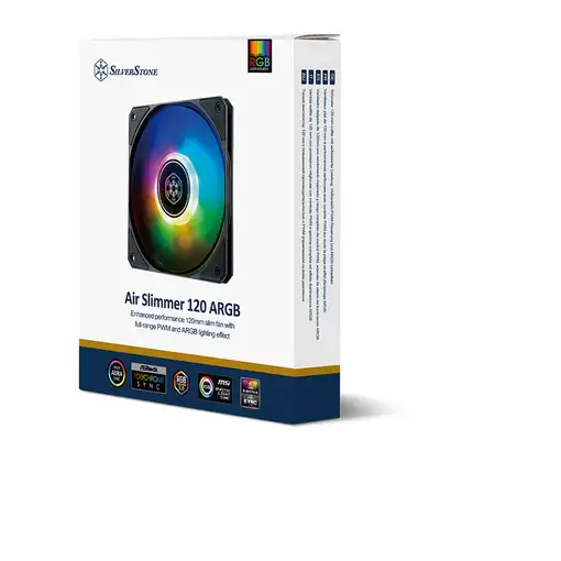 Silverstone Air Slimmer 120 Carcasa del ordenador, Procesador Refrigerador de aire