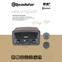 Radio Portátil Vintage Digital DAB/DAB+/FM Bluetooth USB, HRA-270D+BT Roadstar