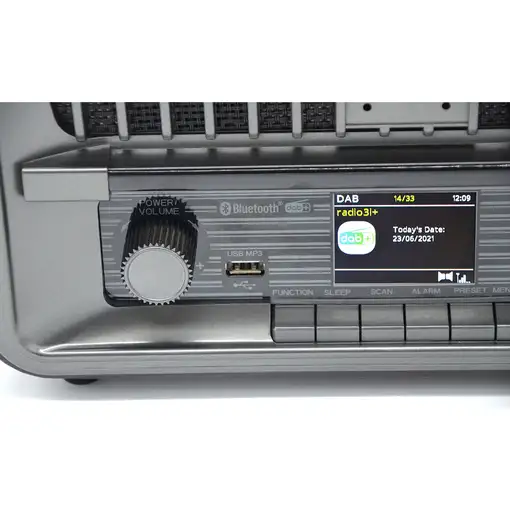 Radio Portátil Vintage Digital DAB/DAB+/FM Bluetooth USB, HRA-270D+BT Roadstar