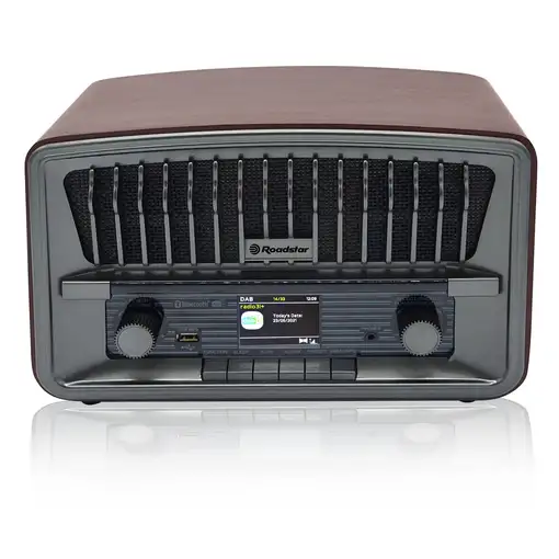 Radio Portátil Vintage Digital DAB/DAB+/FM Bluetooth USB, HRA-270D+BT Roadstar