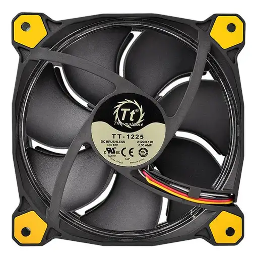 Thermaltake Riing 14 Carcasa del ordenador Ventilador 14 cm Negro, Amarillo