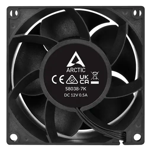 ARCTIC S8038-7K Procesador Ventilador 8 cm Negro 4 pieza(s)
