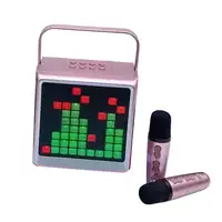 Altavoz Karaoke Bluetooth Portátil Klack con Leds RGB - Rosa