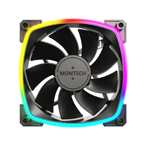 Montech RX120 PWM Carcasa del ordenador Ventilador 12 cm Negro 1 pieza(s)