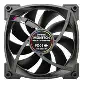 Montech RX120 PWM Carcasa del ordenador Ventilador 12 cm Negro 1 pieza(s)