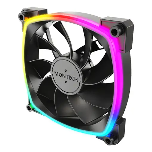 Montech RX120 PWM Carcasa del ordenador Ventilador 12 cm Negro 1 pieza(s)