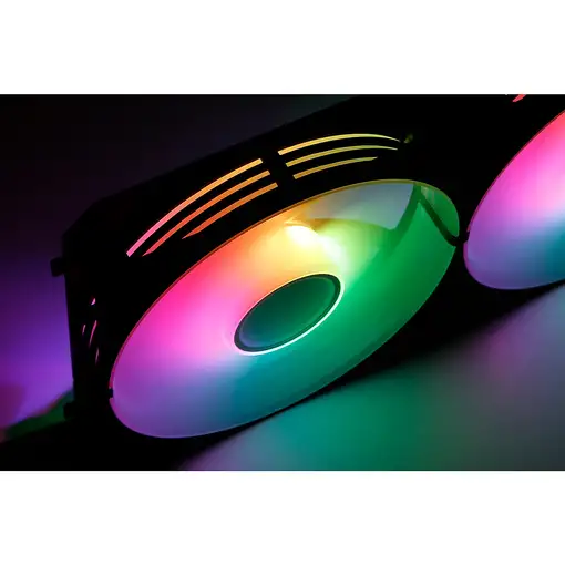 ABYSM Gaming Ventilador Arclight 2.0 Pack 3 en 1 Negro, Iluminación ARGB y Capacid