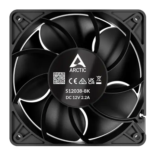 ARCTIC S12038-4K Carcasa del ordenador Ventilador 12 cm Negro 1 pieza(s)
