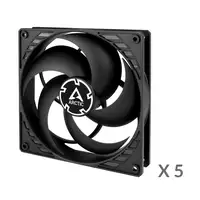 ARCTIC P14 PWM PST Value Pack Carcasa del ordenador Ventilador 14 cm Negro 5 pieza