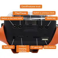 Altavoz Bluetooth Portátil Transparente Klack Mecha RGB - Negro