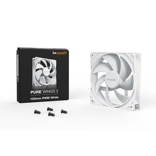 be quiet! Pure Wings 3 120mm PWM White Carcasa del ordenador Ventilador 12 cm Blan