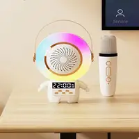 Altavoz Karaoke Klack con forma de Astronauta y doble micrófono