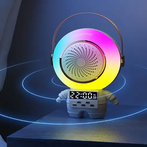 Altavoz Karaoke Klack con forma de Astronauta y doble micrófono