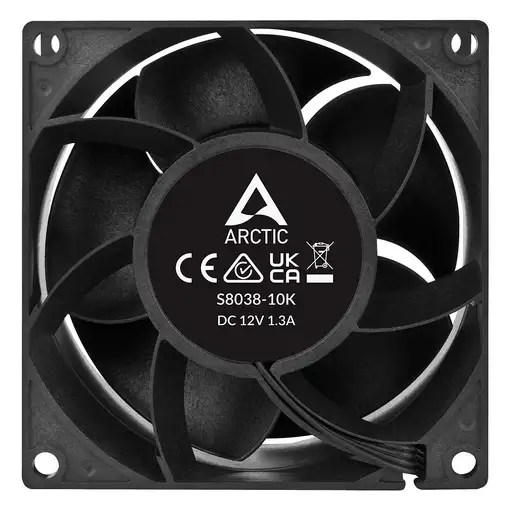 ARCTIC S8038-10K Procesador Ventilador 8 cm Negro 4 pieza(s)