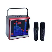 Altavoz Karaoke Bluetooth Portátil Klack con Leds RGB - Rojo