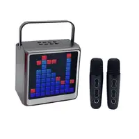 Altavoz Karaoke Bluetooth Portátil Klack con Leds RGB - Negro
