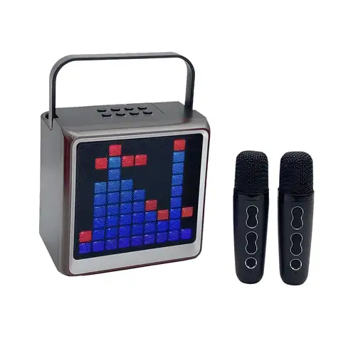 Altavoz Karaoke Bluetooth Portátil Klack con Leds RGB - Negro