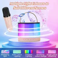 Altavoz portátil de Karaoke Klack con un micrófono