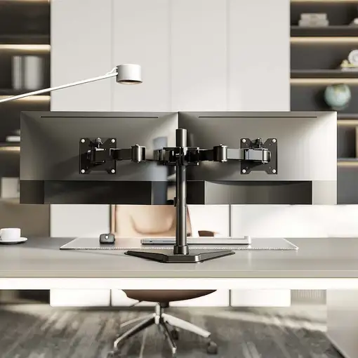 AISENS Soporte de Mesa Con Peana Eco Giratorio e Inclinable para Monitor/TV 20kg (