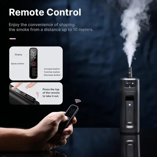 Máquina Humo Portátil Recargable 40W Líquido Incluido