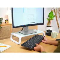 Trust 25351 soporte para monitor Escritorio Transparente, Blanco