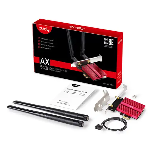 Cudy WE3000S adaptador y tarjeta de red Interno WLAN / Bluetooth 2400 Mbit/s