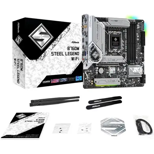 Asrock B760M Steel Legend WiFi Intel B760 LGA 1700 micro ATX