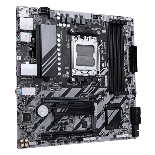 GIGABYTE B840M DS3H Placa base - Procesadores AMD Ryzen 9000, VRM de 8+2+2 fases,