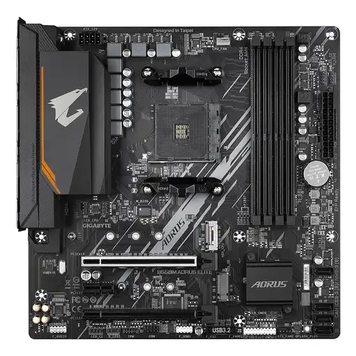 GIGABYTE B550M AORUS ELITE Placa base - Procesadores AMD Ryzen 5000, VRM de 5+3 fa