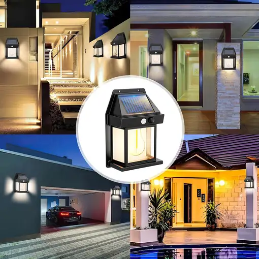 Luz solar de pared Klack con sensor de movimiento y 3 modos