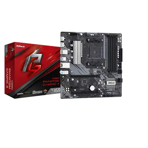 Asrock A520M Phantom Gaming 4 AMD A520 Zócalo AM4 micro ATX