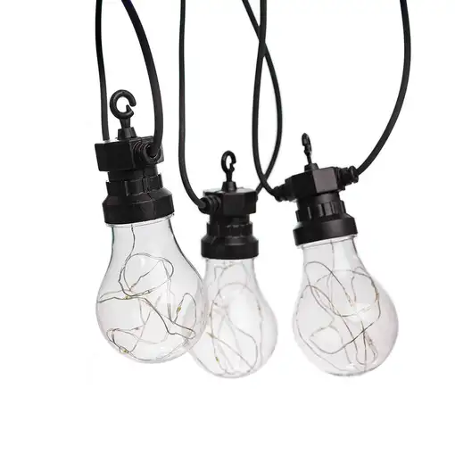 Guirnalda Solar Klack de luces led Vintage Exterior, Mando Distancia