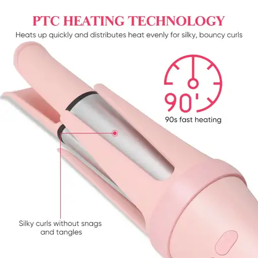 Rizador de pelo automático Klack Curler con 4 ajustes de temperatura