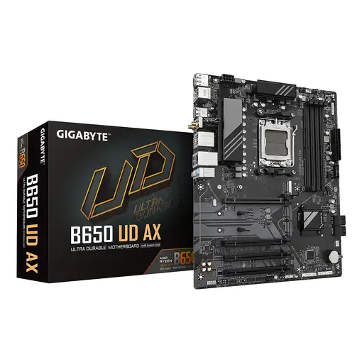 GIGABYTE B650 UD AX Placa Base - Compatible con CPUs AMD Ryzen Serie 9000, VRM de