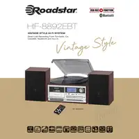 Roadstar HIF-8892EBT sistema de audio para el hogar 8 W Cereza (fruta), Plata, Mad