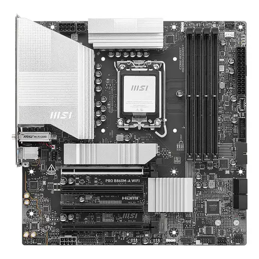 MSI PRO B860M-A WIFI placa base Intel B860 LGA 1851 (Socket V1) micro ATX