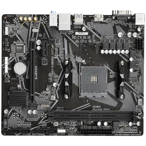 GIGABYTE Placa base A520M K V2 - Compatible con CPUs AMD Ryzen serie 5000 AM4, has