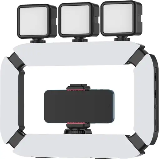 Ulanzi Anillo Luz LED Bicolor 2500K-8500K CRI 96+ Batería 8000mAh 3 Zapatas''