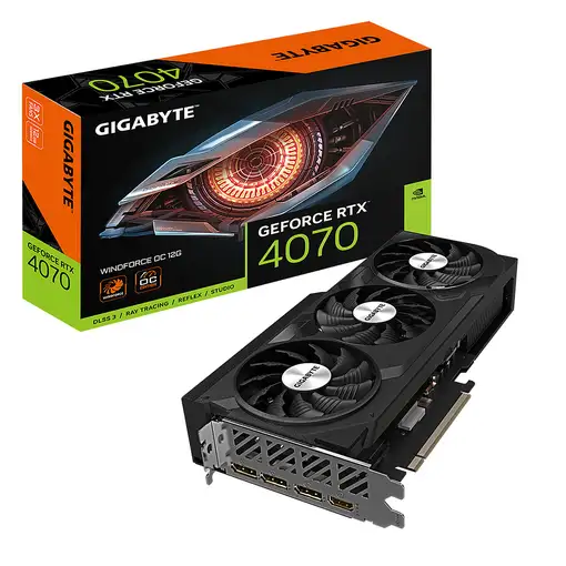 GIGABYTE GV-N4070WF3OC-12GD tarjeta gráfica NVIDIA GeForce RTX 4070 12 GB GDDR6X GIGABYTE GV-N4070WF3OC-12GD tarjeta gráfica NVIDIA GeForce RTX 4070 12 GB GDDR6X