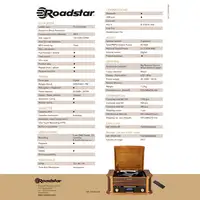 Roadstar HIF1993DBT tocadisco Madera Manual