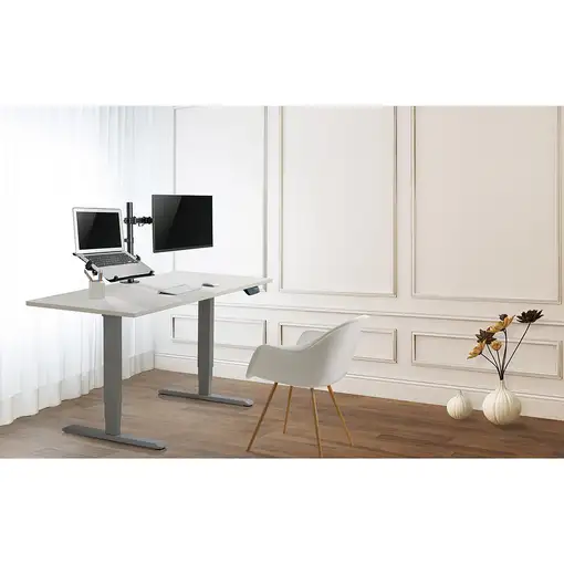 Equip Soporte de escritorio articulado de doble brazo para monitor portátil de 13"