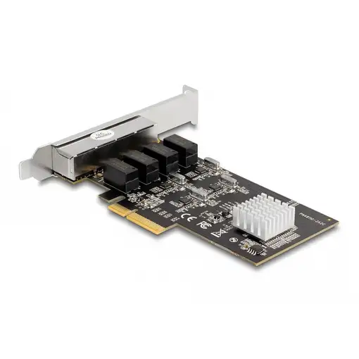 DeLOCK Tarjeta PCI Express x4 a 4 x RJ45 Gigabit LAN