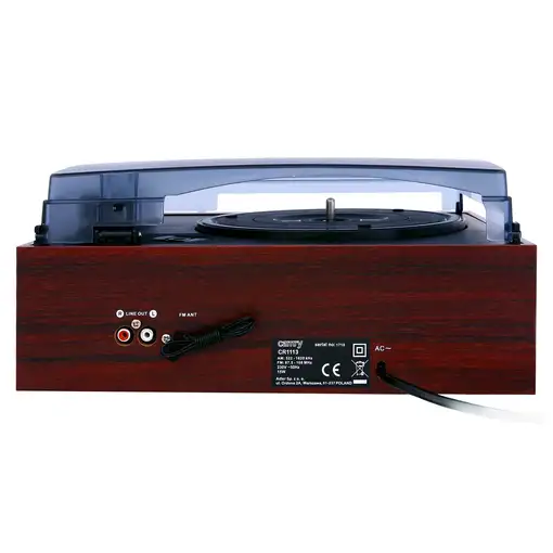 Camry Premium CR 1168 tocadisco Negro, Madera