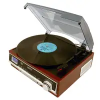 Tocadiscos de Vinilo Vintage, Altavoces Incorporados, Bluetooth,USB, CR 1168 Camry
