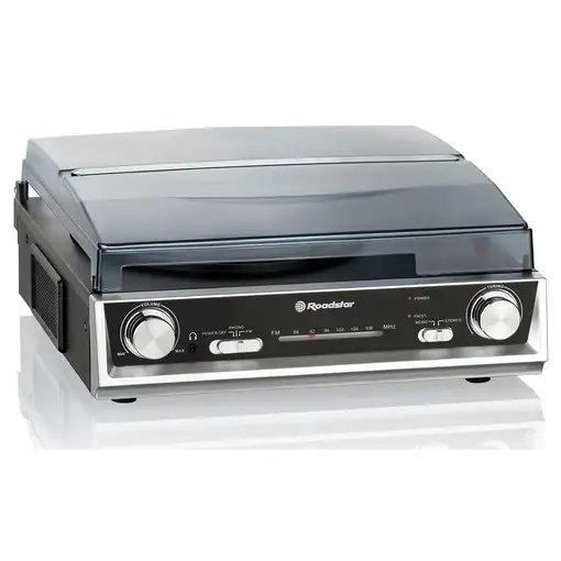 Roadstar TTR-8634 tocadisco Negro, Plata